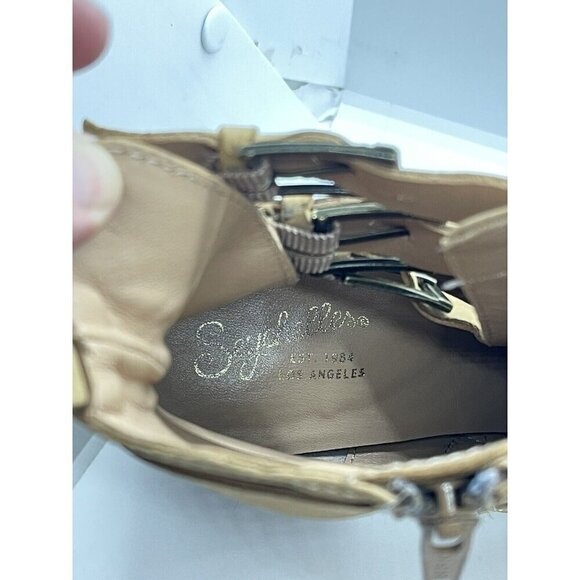 Seychelles Women's Give It a Whirl Ankle Boot Leather 7.5 Tan Nubuck Block Heel - Picture 9 of 11